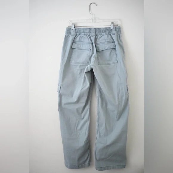 Hollister Women’s Light Gray Low-Rise Baggy Cargo Pants Sz 4R - Picture 5 of 16